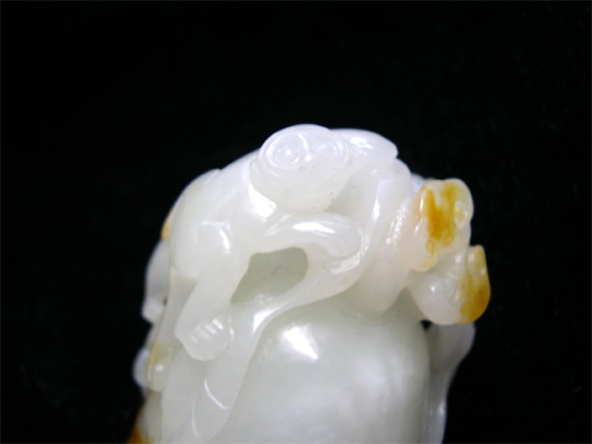 羊脂白玉子料 福寿把件