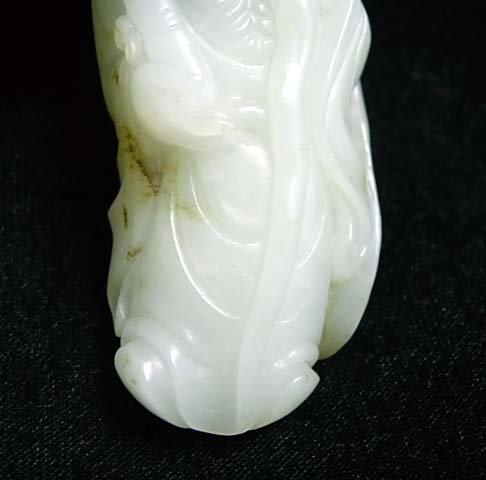 羊脂白玉子料 达摩把件