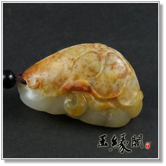 黄皮籽料挂件 莲生贵子