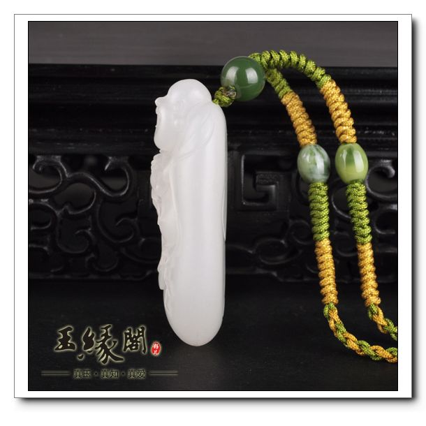 羊脂玉籽料挂件 弥勒佛