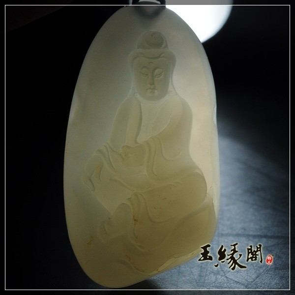 白玉籽料挂件 观音